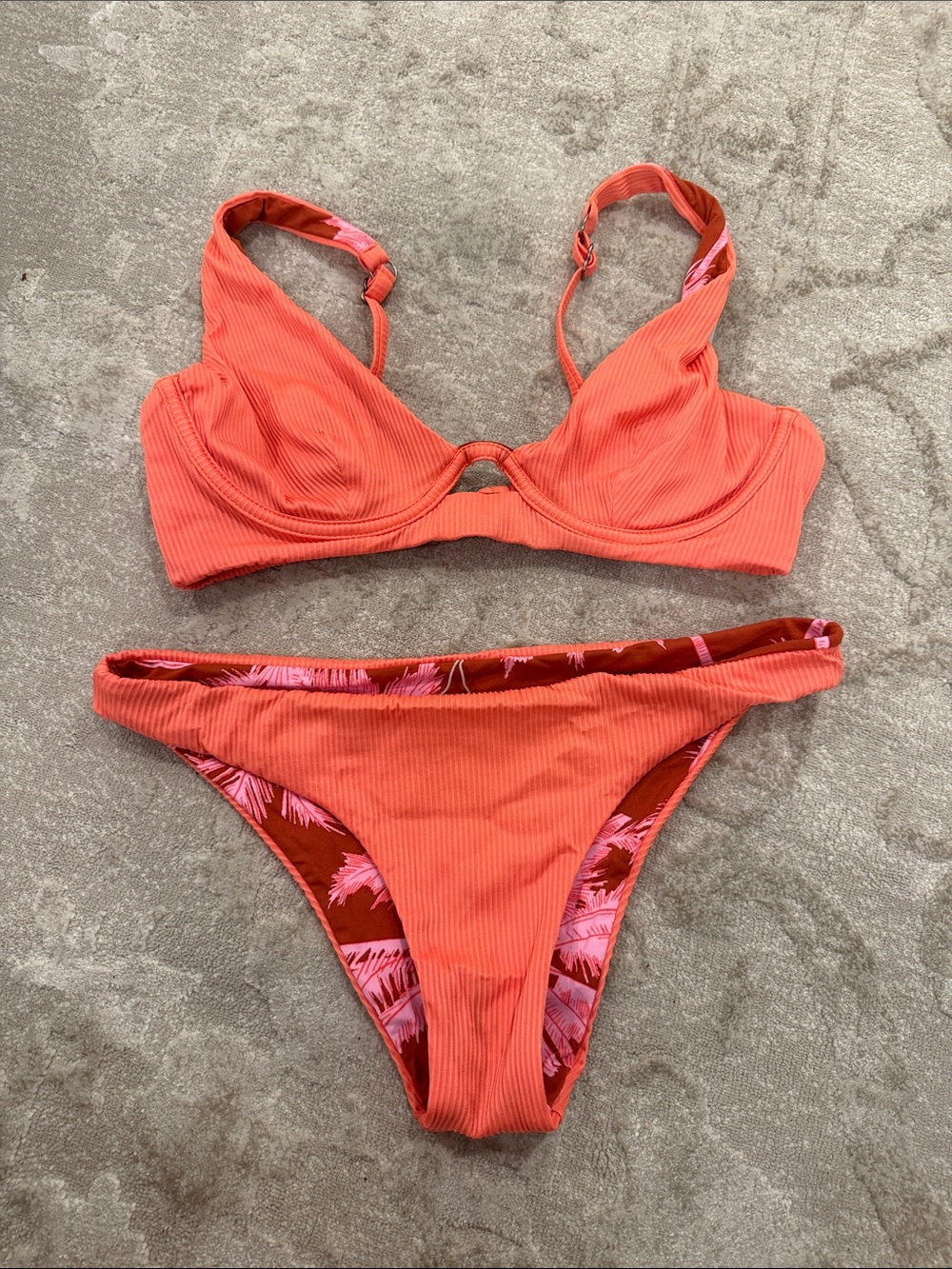Maaji Coral Ribbed Underwire Bikini Set